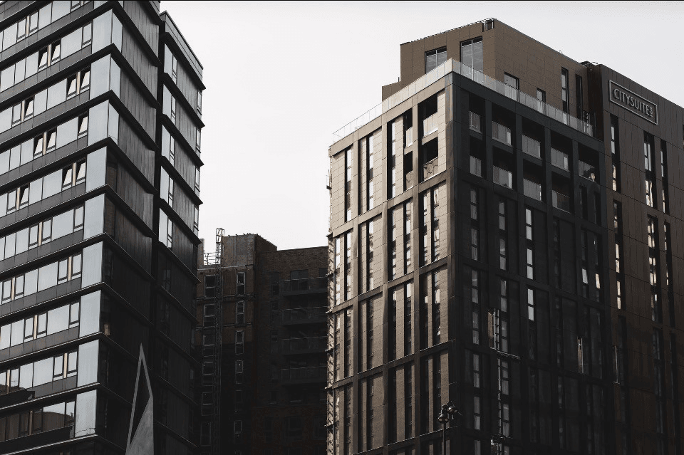 Urban high-rise residential and commercial towers